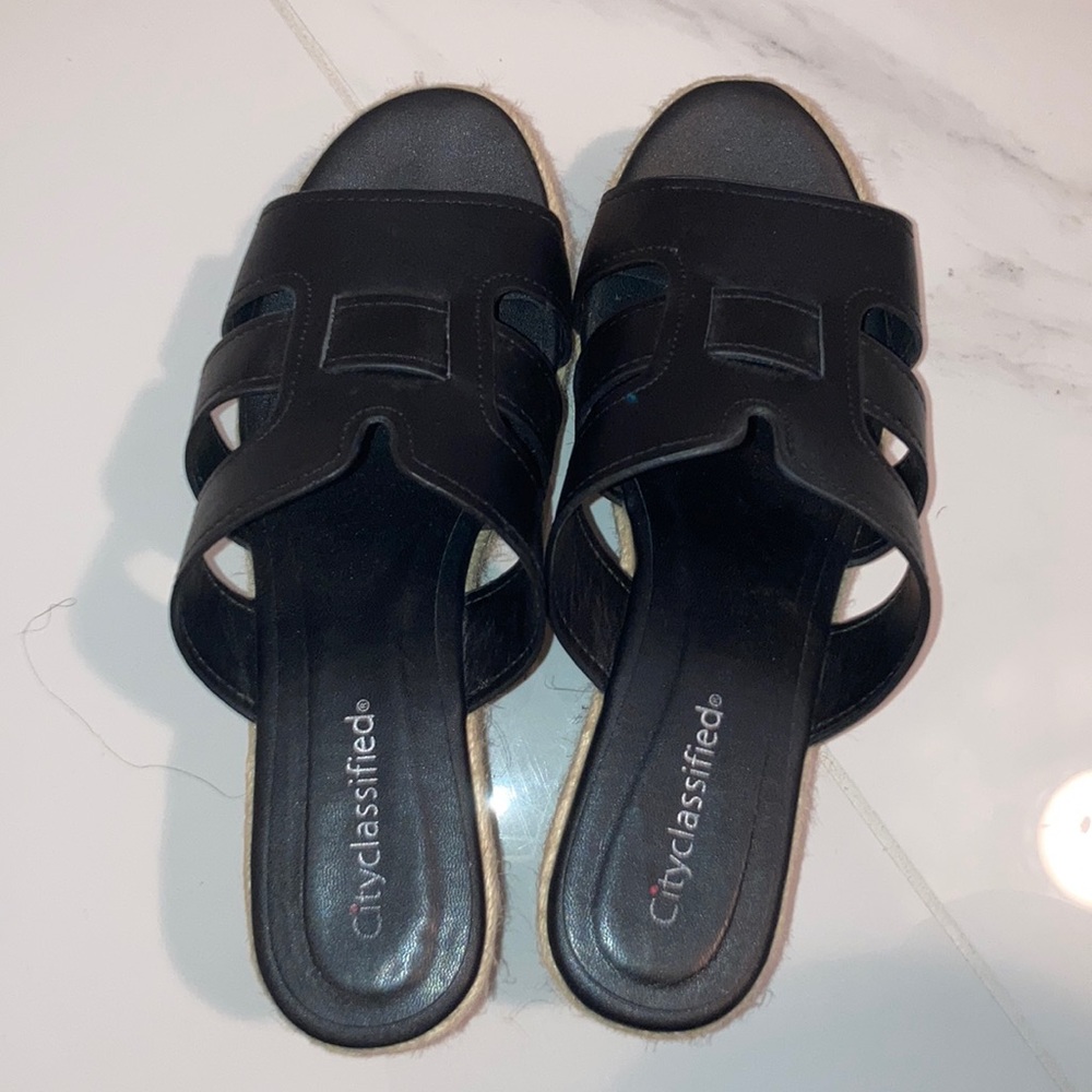 Espadrille style wedges